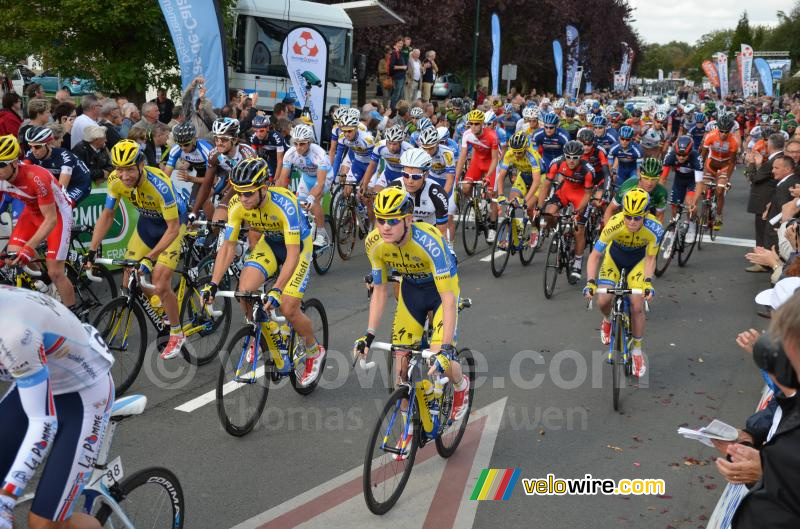 De Tinkoff-Saxo ploeg aan de start