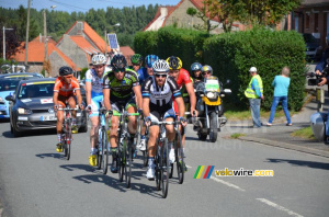 The breakaway on the climb after Burbure (445x)