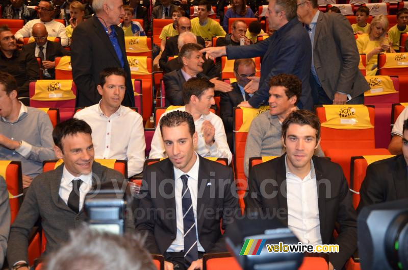 Jean-Christophe Praud, Vincenzo Nibali & Thibaut Pinot