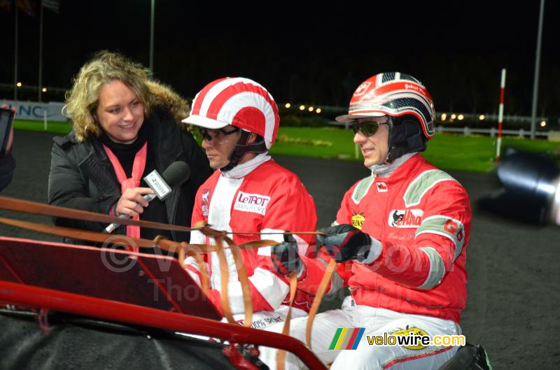 Armindo Fonsca (Bretagne-Sch) na de sulkys race