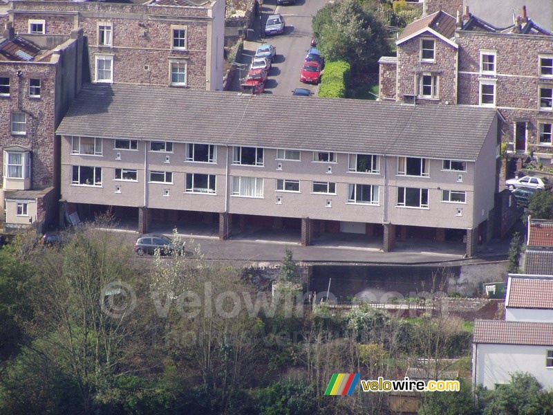 Bristol: Khalid's appartement gezien vanaf Cabot Tower