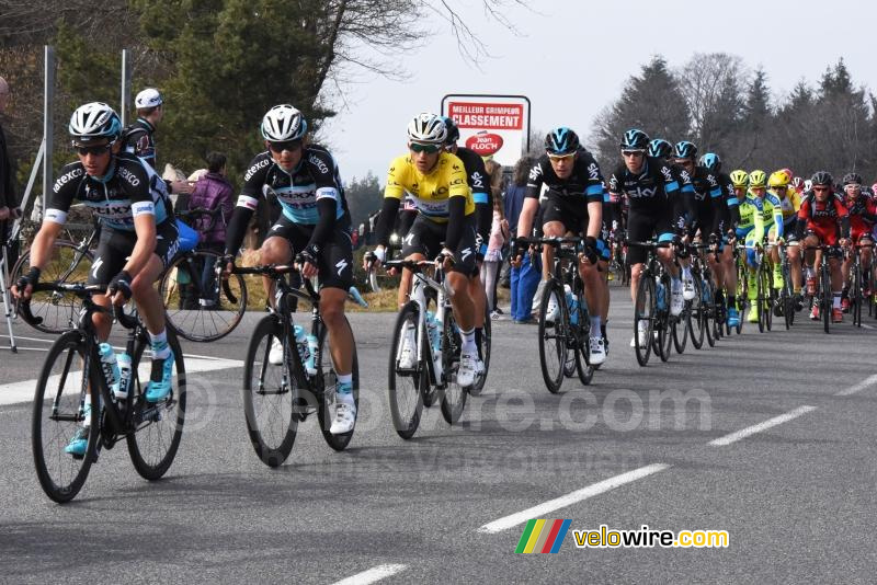 Michal Kwiatkowski (Etixx-QuickStep) on top of the Col de la Bosse