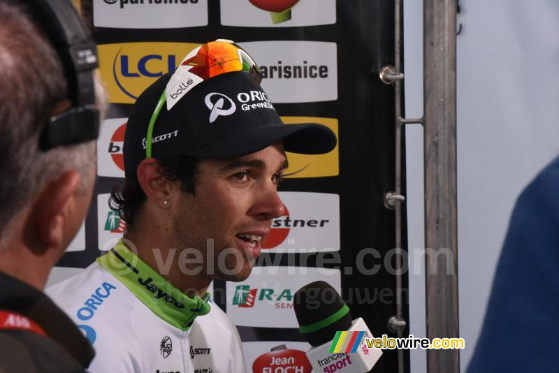 Michael Matthews (Orica-GreenEDGE) giving an interview to France TV