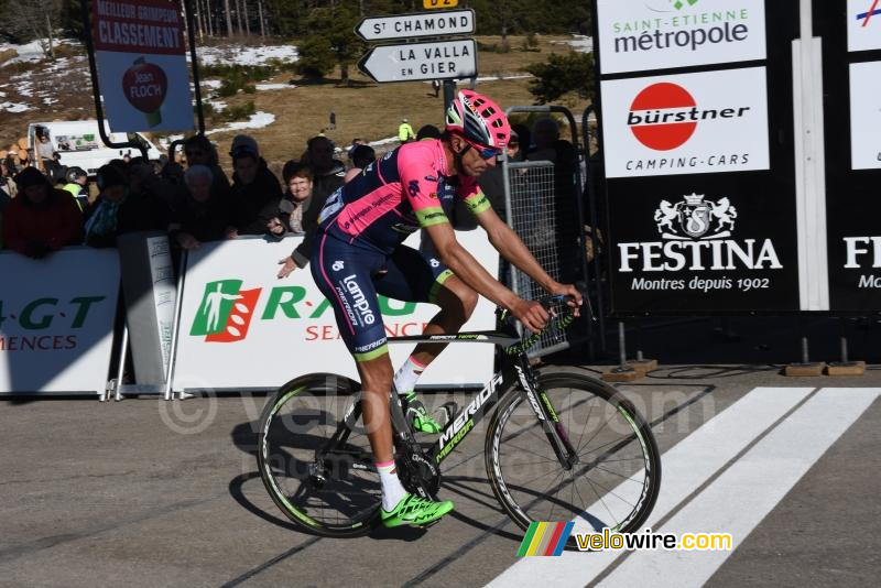 Ruben Plaza (Lampre-Merida), at the finish