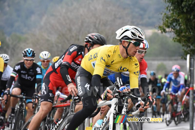 Michal Kwiatkowski (Etixx-QuickStep) in het peloton