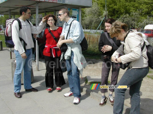 Waiting for a bus in Warsaw (225x)
