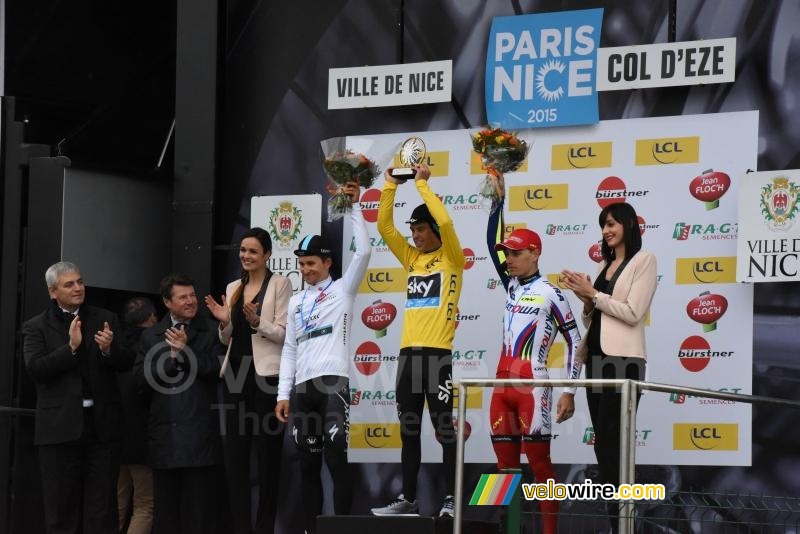 The podium of Paris-Nice 2015