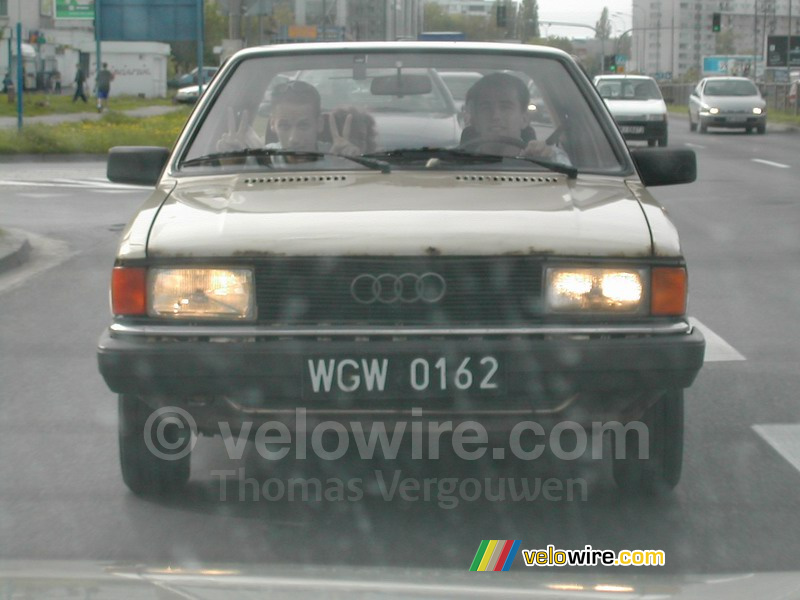 La voiture de Krzysziek en route vers Cracovie