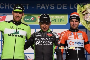 The podium of Cholet Pays de Loire 2015: Fédrigo, Insausti & Planckaert (663x)