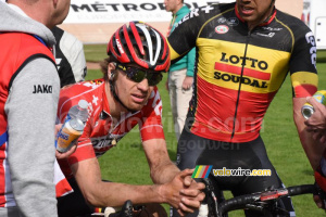 Jurgen Roelandts (Lotto-Soudal) after Paris-Roubaix (449x)