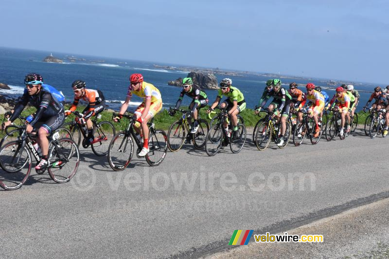 Het peloton aan de kust (4)