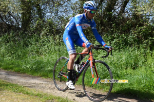 Jerome Baugnies (Wanty-Groupe Gobert) dans le ribin à Milizac (410x)