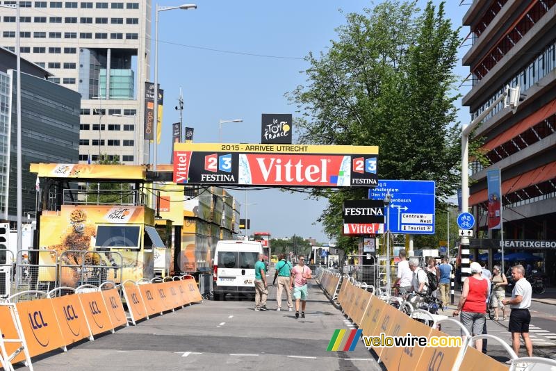 The finish of the time trial in Utrecht