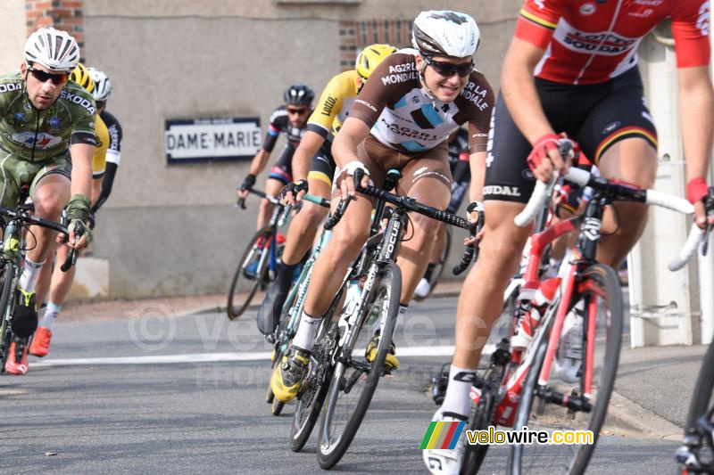 Alexis Gougeard (AG2R La Mondiale) in de kopgroep