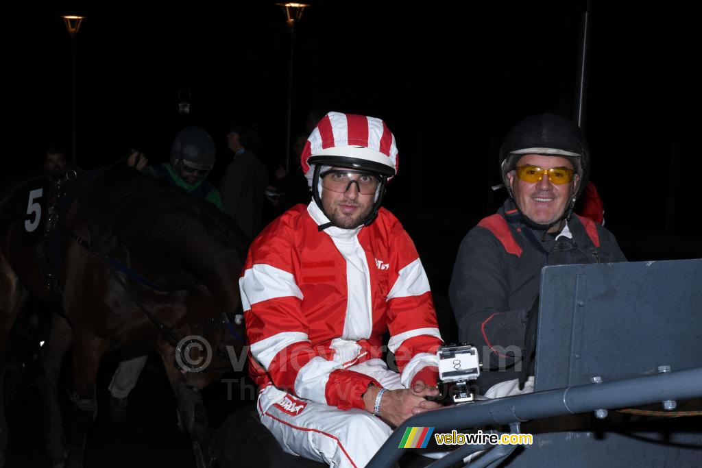 Kevin Ledanois at the start of the sulkies race