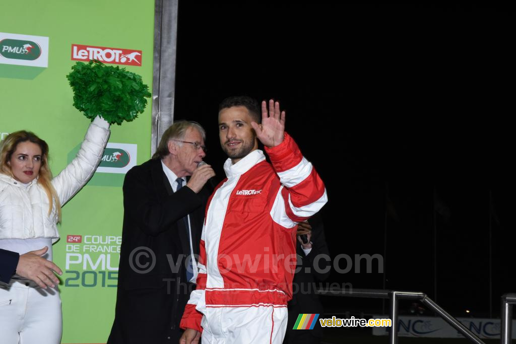 Nacer Bouhanni, tweede in de sulkies wedstrijd