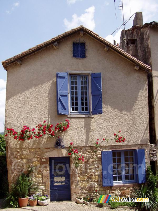 Jolie maison et fleurs à Cordes-sur-Ciel