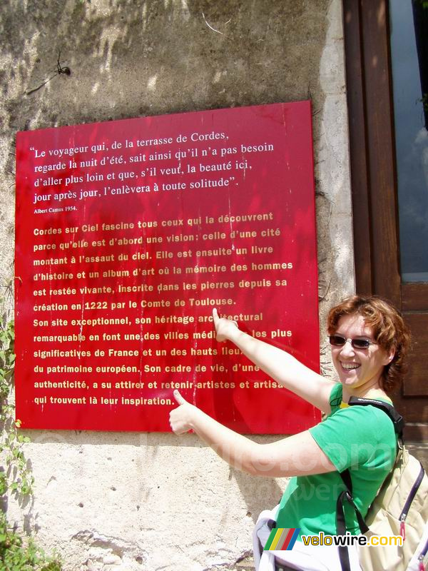 Isabelle in Cordes-sur-Ciel