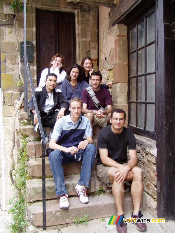 Isabelle, Virginie, Nabil, Marie, Bernard, Thomas & Cédric in Cordes-sur-Ciel