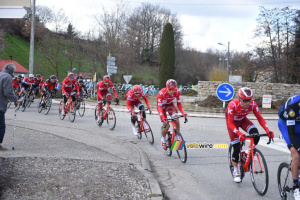 The Katusha team in the peloton in Mornant (353x)