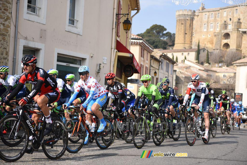 The polka dot jersey, Evaldas Siskevicius, in Suze-la-Rousse