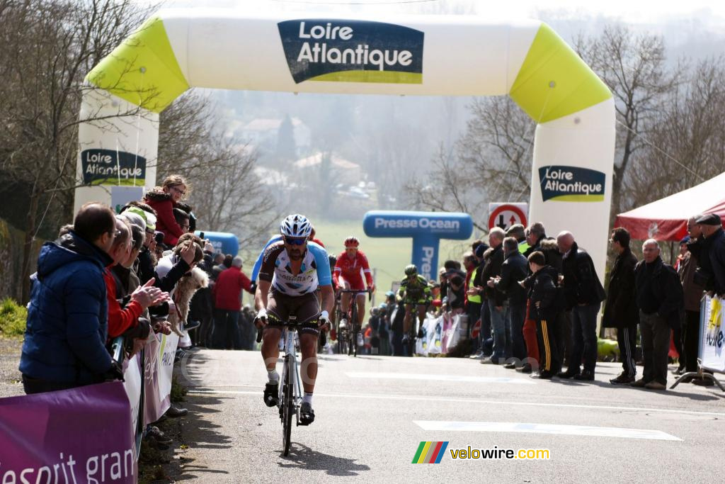 Sébastien Turgot (AG2R La Mondiale) op de klim van Saint-Fiacre