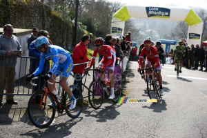 Christophe Laborie, Anthony Perez & Kenneth van Bilsen on the Saint-Fiacre climb (489x)