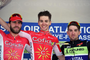 The podium of the Classic Loire Atlantique 2016: A. Turgis, L. Chetout & K. Ledanois (560x)