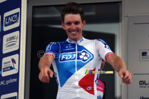 Arnaud Démare (FDJ) est visiblement content de sa victoire (2274x)