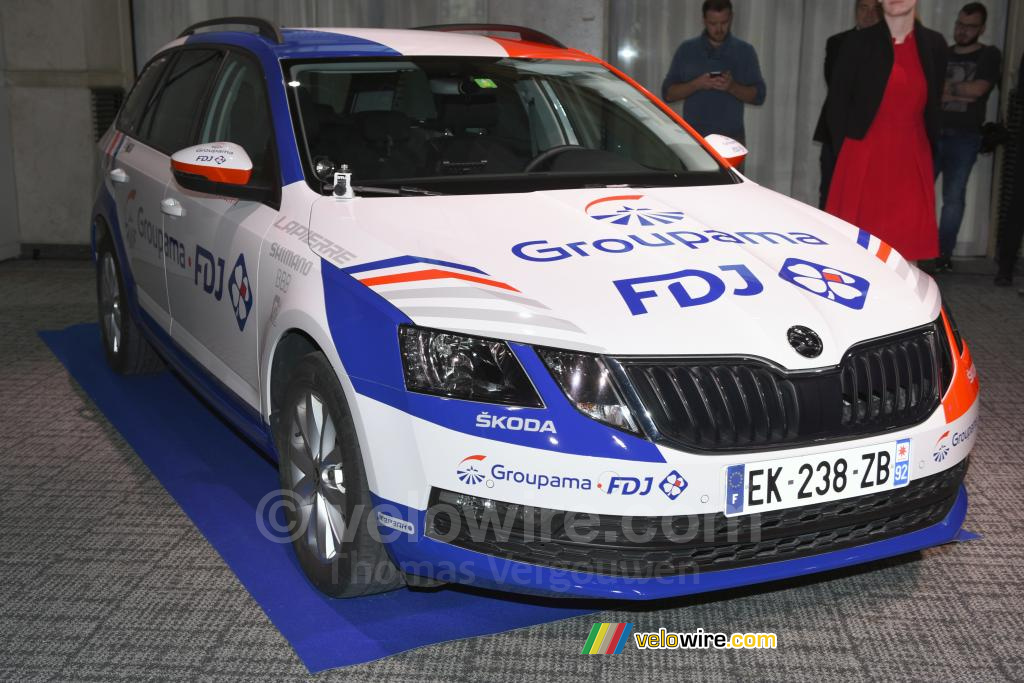 La nouvelle voiture de l'équipe Groupama-FDJ