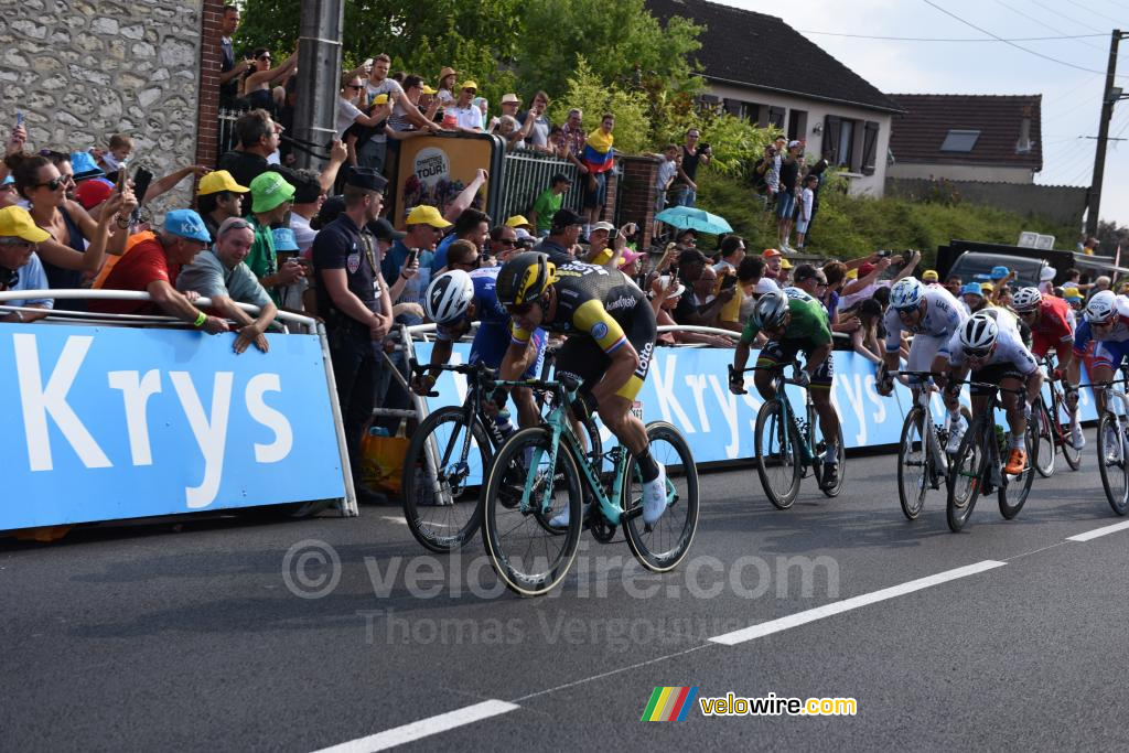 Dylan Groenewegen (Lotto NL-Jumbo) op weg naar de overwinning in Chartres