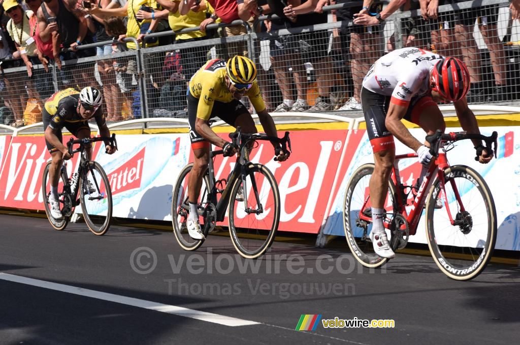 John Degenkolb, Greg van Avermaet & Yves Lampaert in Roubaix