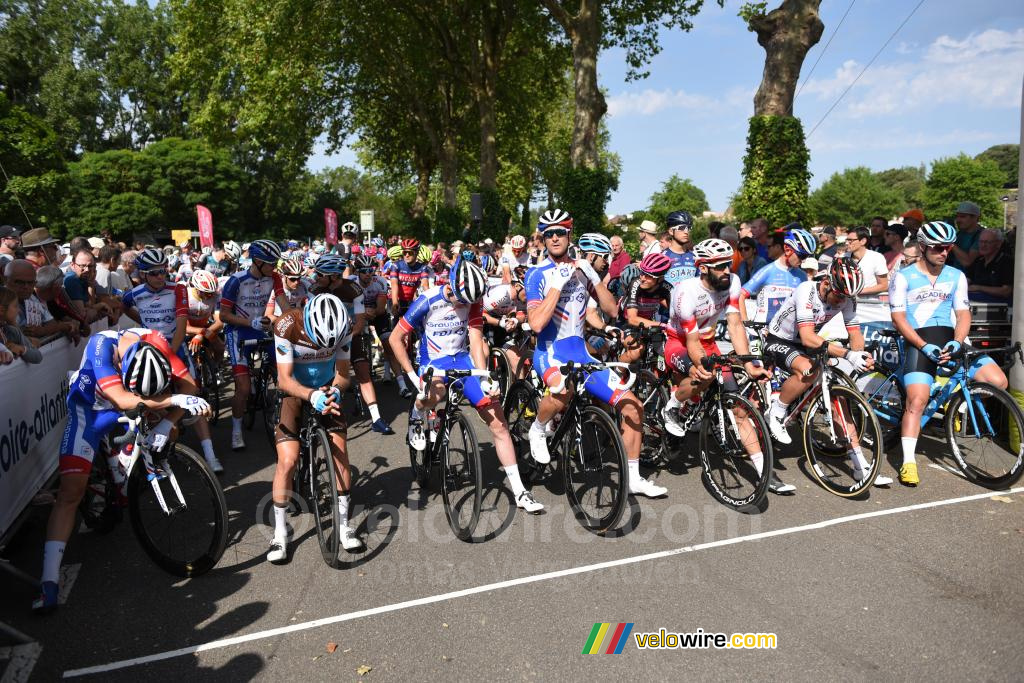 Les coureurs prêts pour le départ