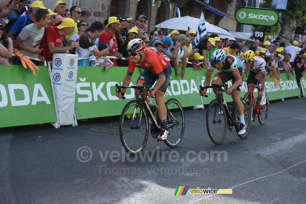 Jan Tratnik (Bahrain-Merida), Oliver Naesen (AG2R) & Jasper Stuyven (Trek-Segafredo)