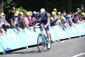 Mathieu van der Poel (Alpecin-Fenix) at the first crossing of the finish line in Mûr-de-Bretagne (223x)