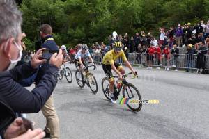 Tadej Pogacar (UAE Team Emirates) starts the climb of the Col du Portet (165x)