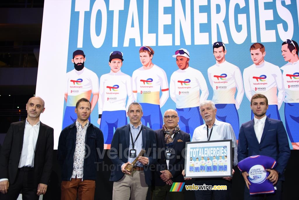 Team TotalEnergies, the winning team of the Coupe de France FDJ 2022