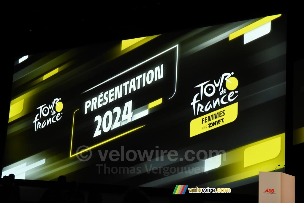 Het logo van de presentatie van de Tour de France 2024