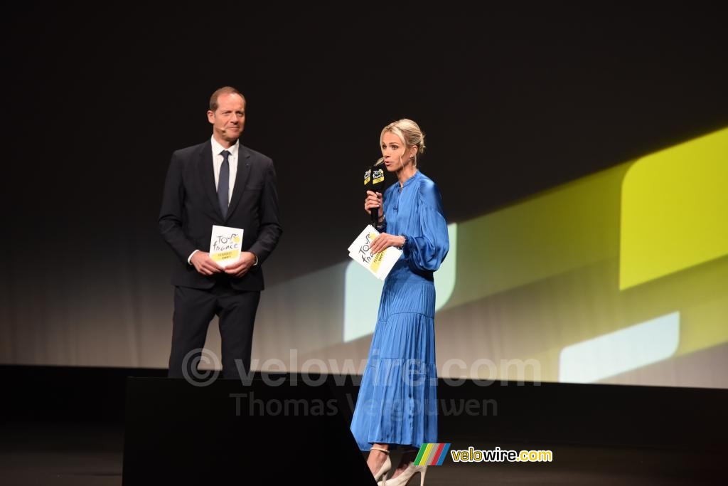 Marion Rousse, Directrice van de Tour de France Femmes avec Zwift, met Christian Prudhomme