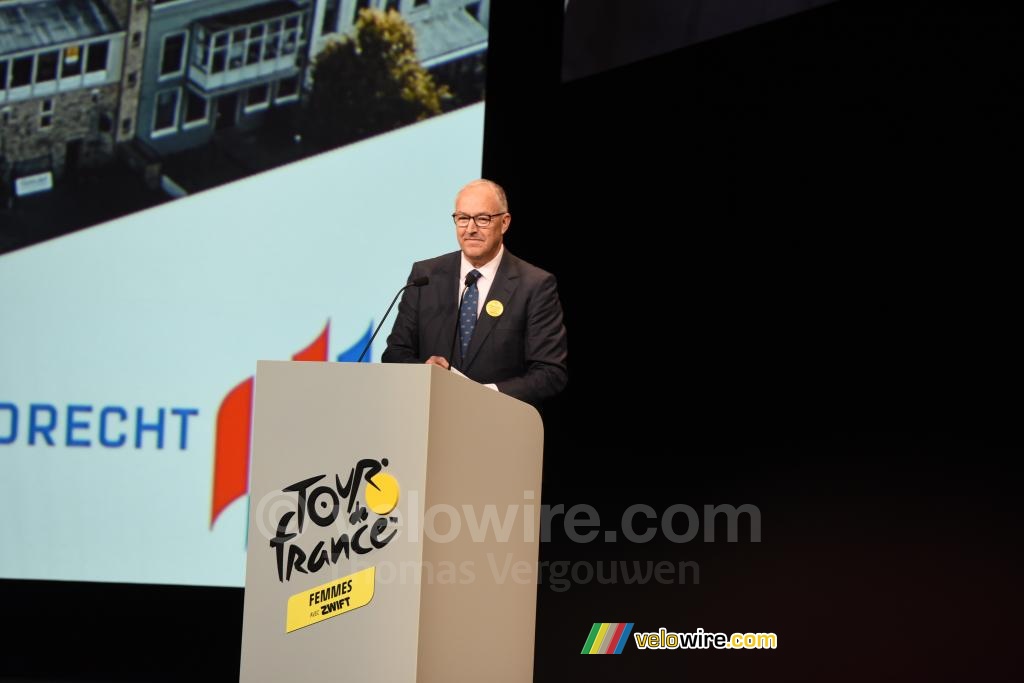 Ahmed Aboutaleb, Burgemeester van Rotterdam, startplaats van de Tour de France Femmes avec Zwift 2024