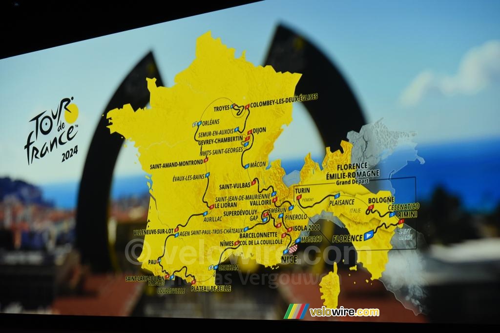 Het parcours van de Tour de France 2024