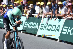 Bastien Tronchon (Decathlon AG2R La Mondiale Team) lors du contre-la-montre Caen > Caen (23x)
