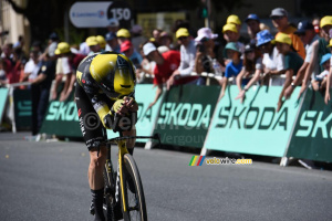 Sepp Kuss (Team Visma | Lease a Bike) lors du contre-la-montre Caen > Caen (13x)