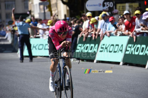 Neilson Powless (EF Education First-EasyPost) during the Caen > Caen time trial (14x)
