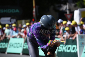 Ben O'Connor (Team Jayco AlUla) during the Caen > Caen time trial (14x)