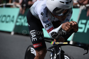 Jhonatan Narvaez (UAE Team Emirates XRG) during the Caen > Caen time trial (19x)
