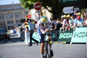 Steff Cras (TotalEnergies) during the Caen > Caen time trial (16x)