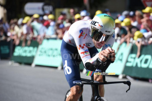 Jordan Jegat (TotalEnergies) during the Caen > Caen time trial (63x)