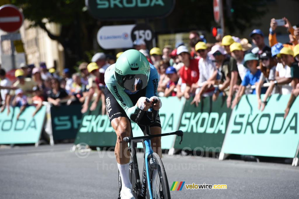 Félix Gall (Decathlon AG2R La Mondiale Team) tijdens de tijdrit Caen > Caen