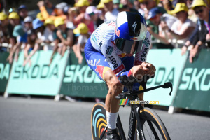 Primoz Roglic (Red Bull-BORA-hansgrohe) during the Caen > Caen time trial (86x)